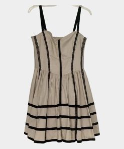 Betsey Johnson Cream/Ivory Corset Dress w/ Black Accents Sz 10 EUC | RE:LUV