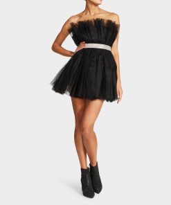 BETSEYS BLING TULLE DRESS BLACK | RE:LUV