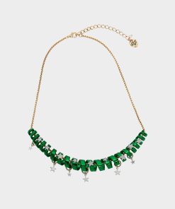 BETSEYS HOLIDAY COIL NECKLACE GREEN