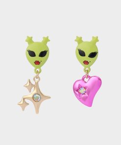 ALIEN MISMATCH DROP EARRINGS MULTI