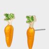 CARROT STUD EARRINGS ORANGE