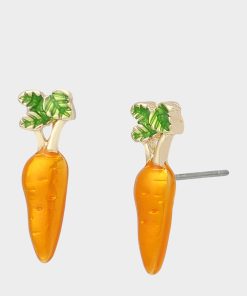 CARROT STUD EARRINGS ORANGE