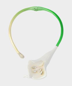 CALLA LILY COLLAR NECKLACE GREEN