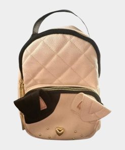Betsy Johnson KITSCH Mini Black and Cream Dog Puppy Backpack | RE:LUV