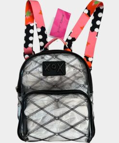 Betsey Johnson XOX Clear Black Multi Strap Backpack Bag | RE:LUV