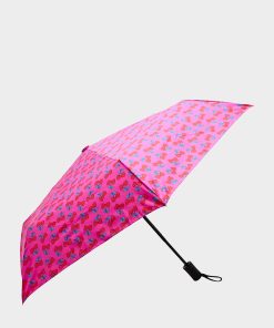 BETSEY'S CHERRY HEART PRINT UMBRELLA PINK MULTI