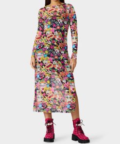 BETSEY'S ART DRESS BLACK MULTI