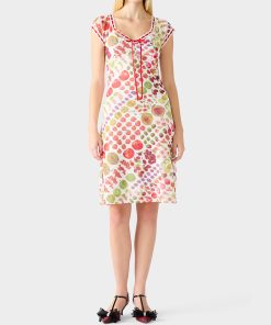 BETSEY'S FRUIT DRESS WHITE MULTI