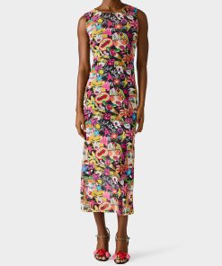 BETSEY'S ART TANK DRESS BLACK MULTI