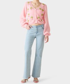 CHERRY CARDIGAN PINK