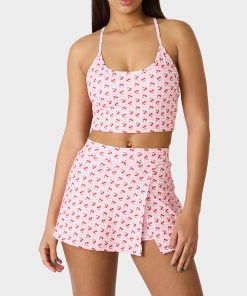 CHERRY GINGHAM RACERBACK TOP PINK MULTI