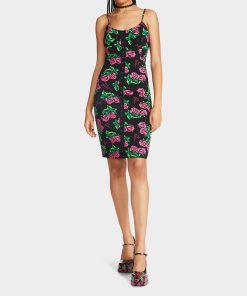 80TH BASH SNAP FRONT SLIP DRESS ROSES | RE:LUV