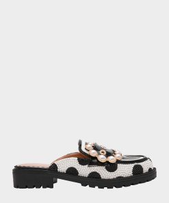 BARTON WHITE/BLACK POLKA DOT