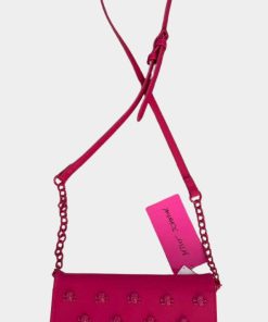 Betsey Johnson Xosybil Crossbody Skull Stud Bag Pink | RE:LUV
