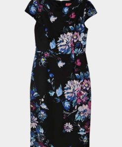 Black Dress With Floral Colorful Flower Prints | RE:LUV